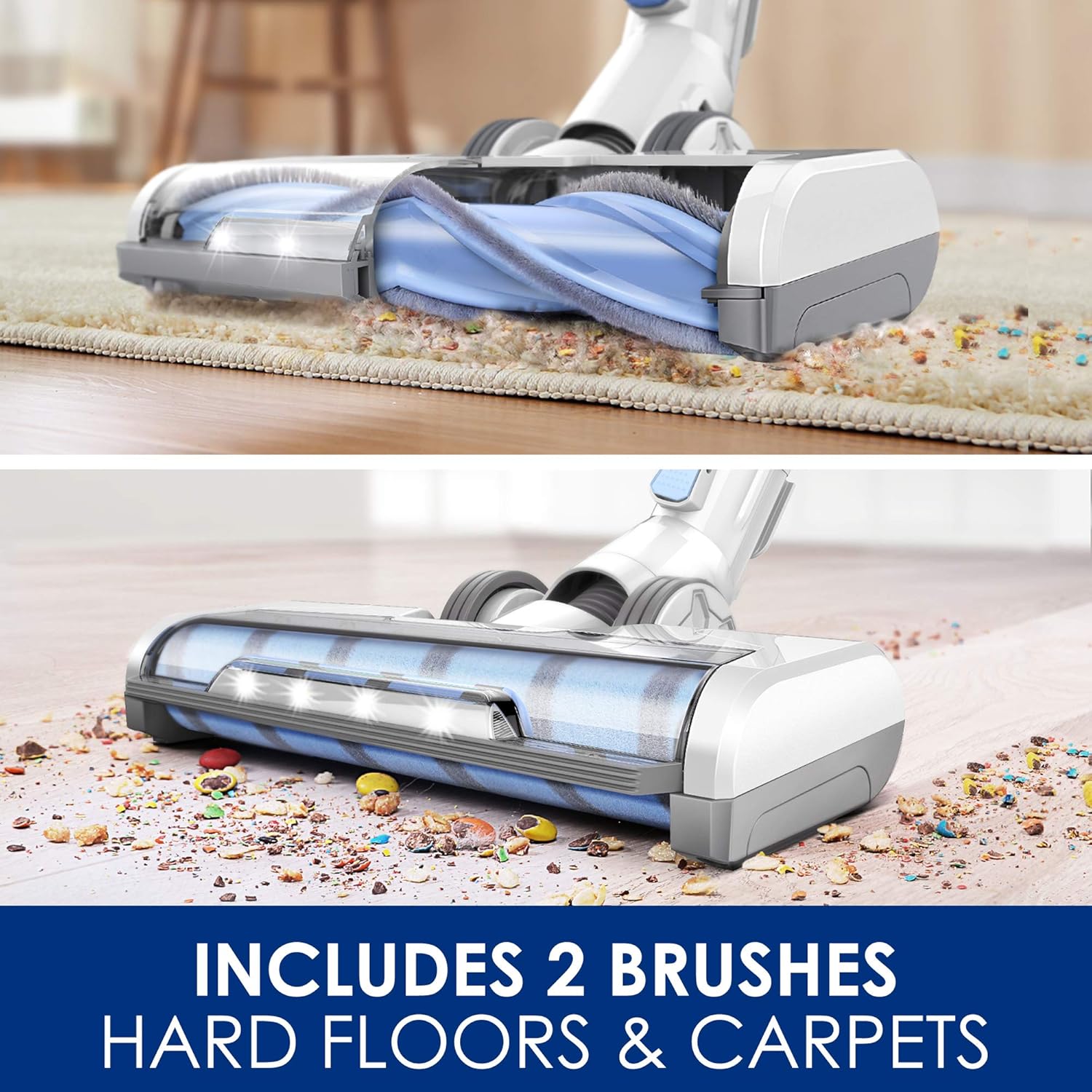 Cordless Stick Vacuum Cleaner with 2 Powered Cleaner Head H94949
