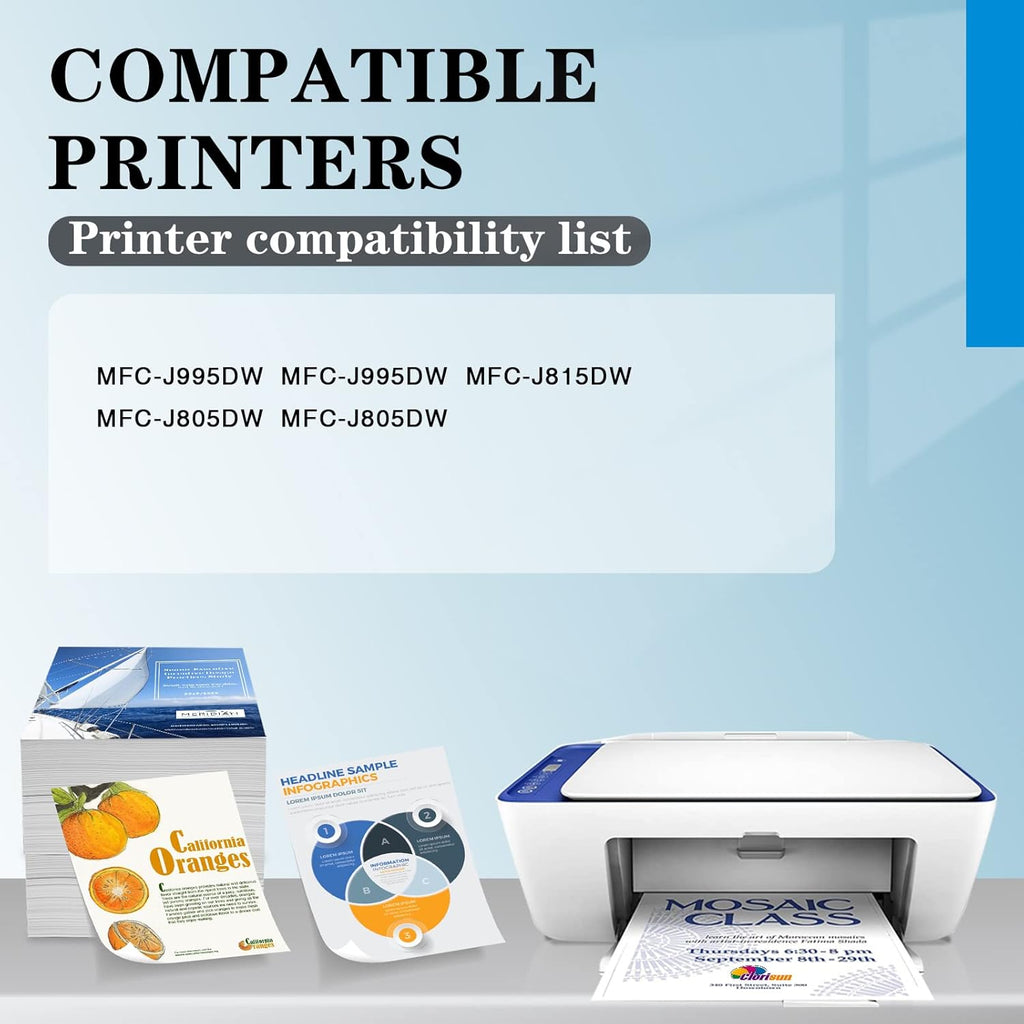 Compatible LC3035 Ink Cartridge Replacement for Brother J995DW J815DW J805DW Printer (Black Cyan Magenta Yellow, 4-Pack) B508