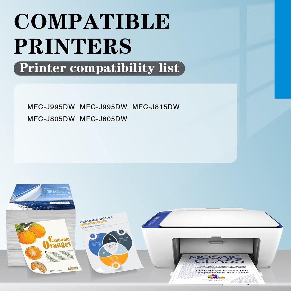 Compatible LC3035 Ink Cartridge Replacement for Brother J995DW J815DW J805DW Printer (Black Cyan Magenta Yellow, 4-Pack) B508