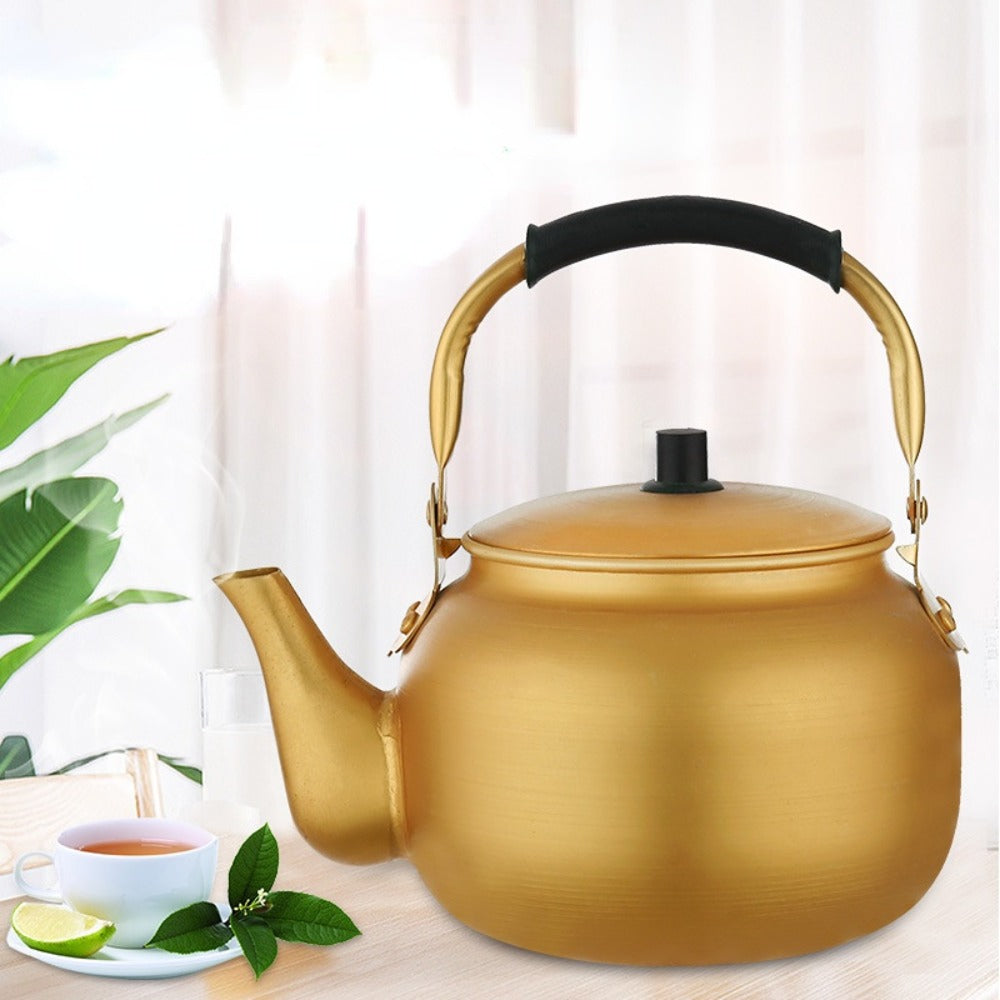 Gold Aluminum Portable Coffee Pot Teapot H628