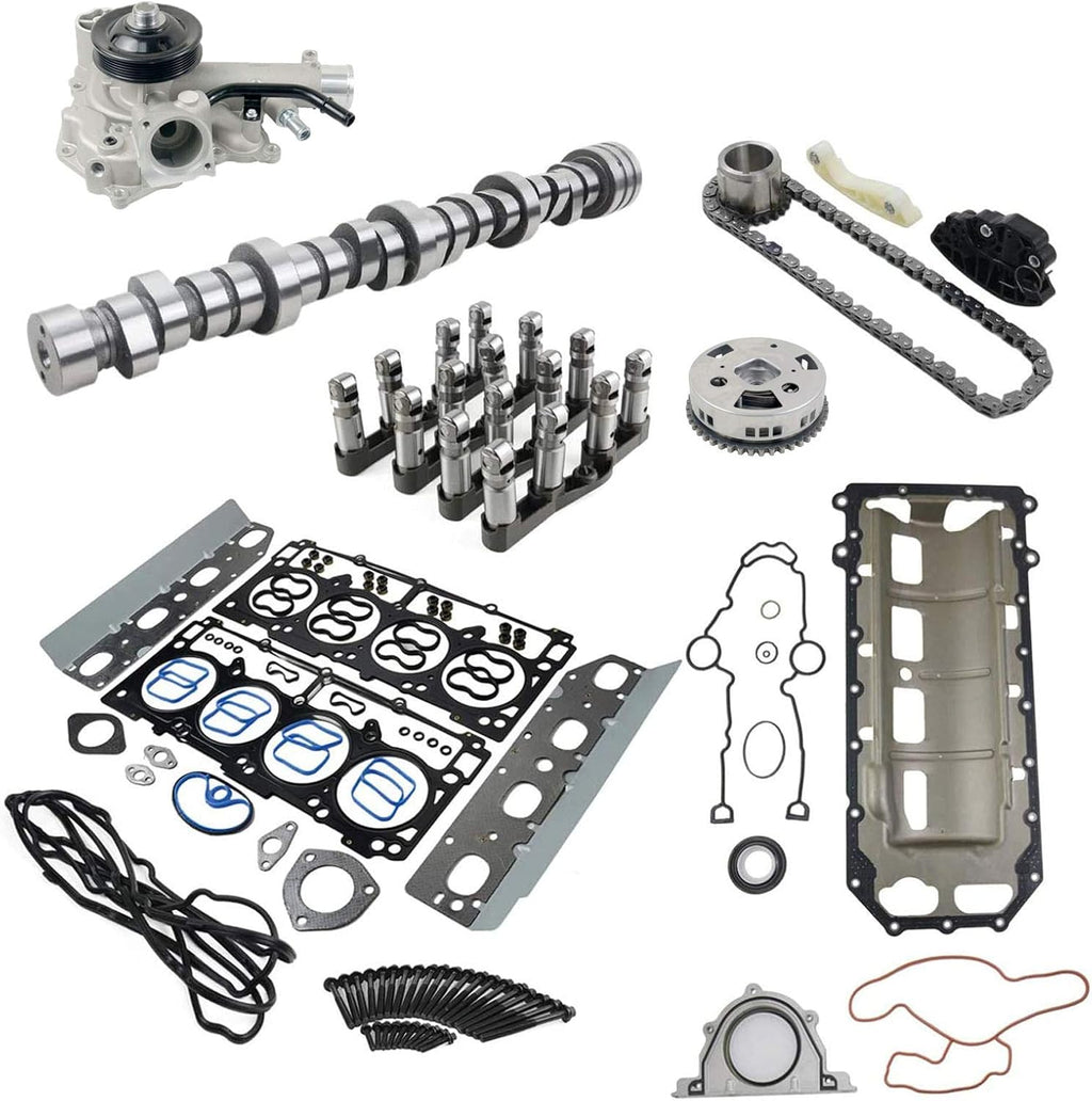 Camshaft Lifter Kit with Water Pump Timing Chain Kit for Dodge Ram 1500 5.7L V8 HEMI 2009-2019 E361