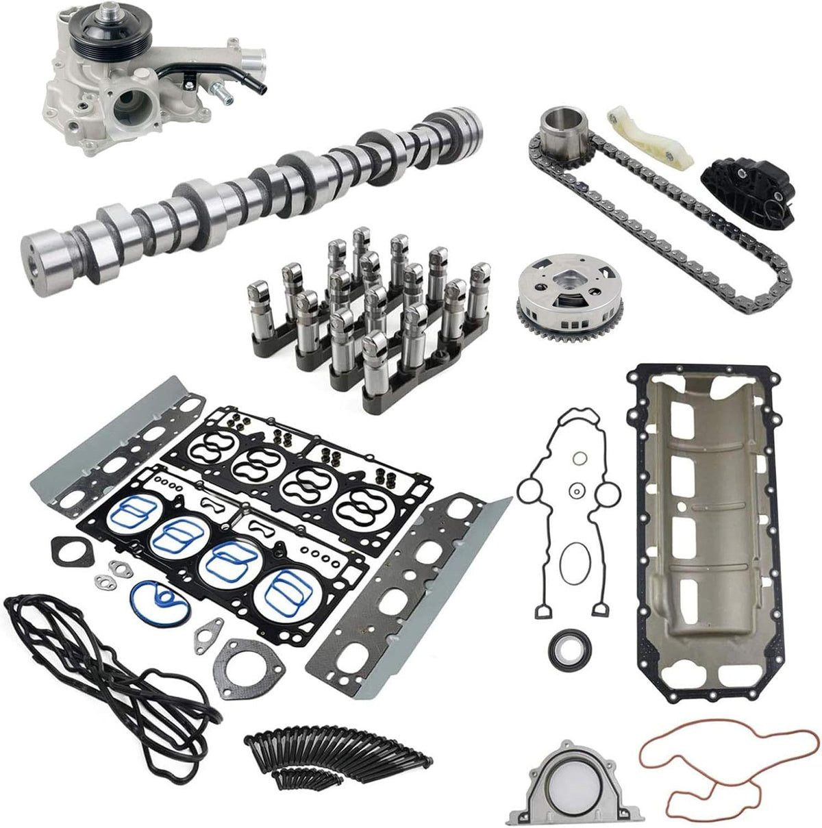 Camshaft Lifter Kit with Water Pump Timing Chain Kit for Dodge Ram 1500 5.7L V8 HEMI 2009-2019 E361