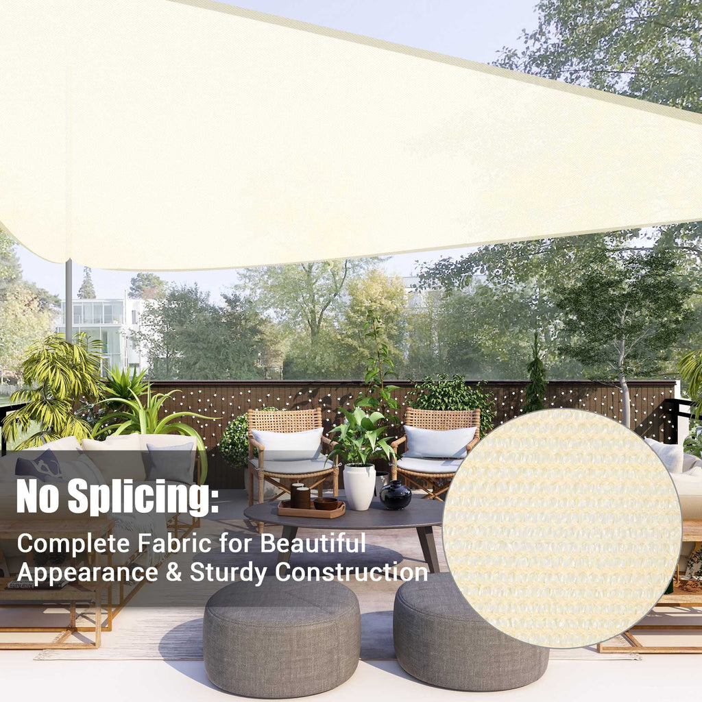 Off White Triangle Sun Shade Sail Canopy R4335