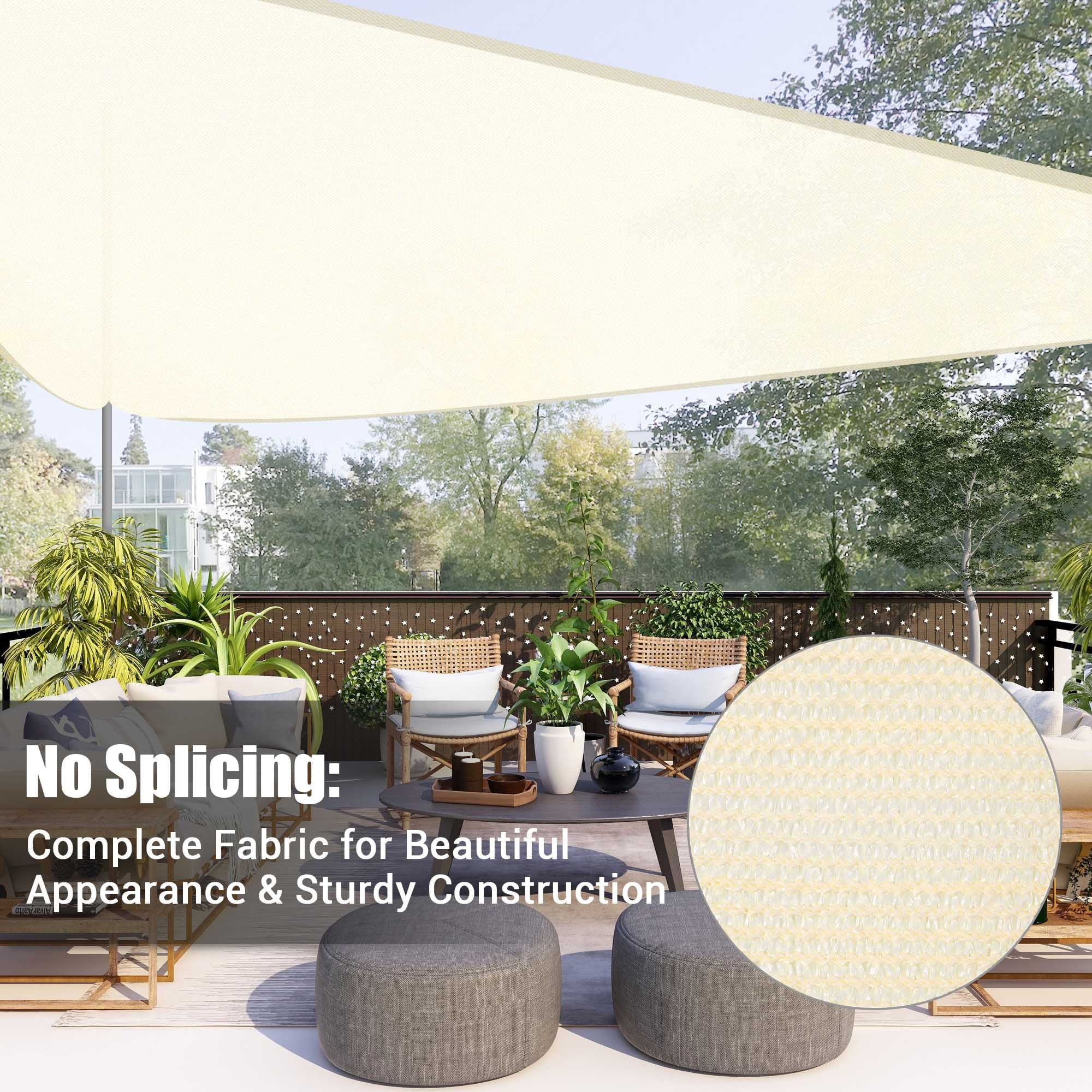 Off White Triangle Sun Shade Sail Canopy R4335