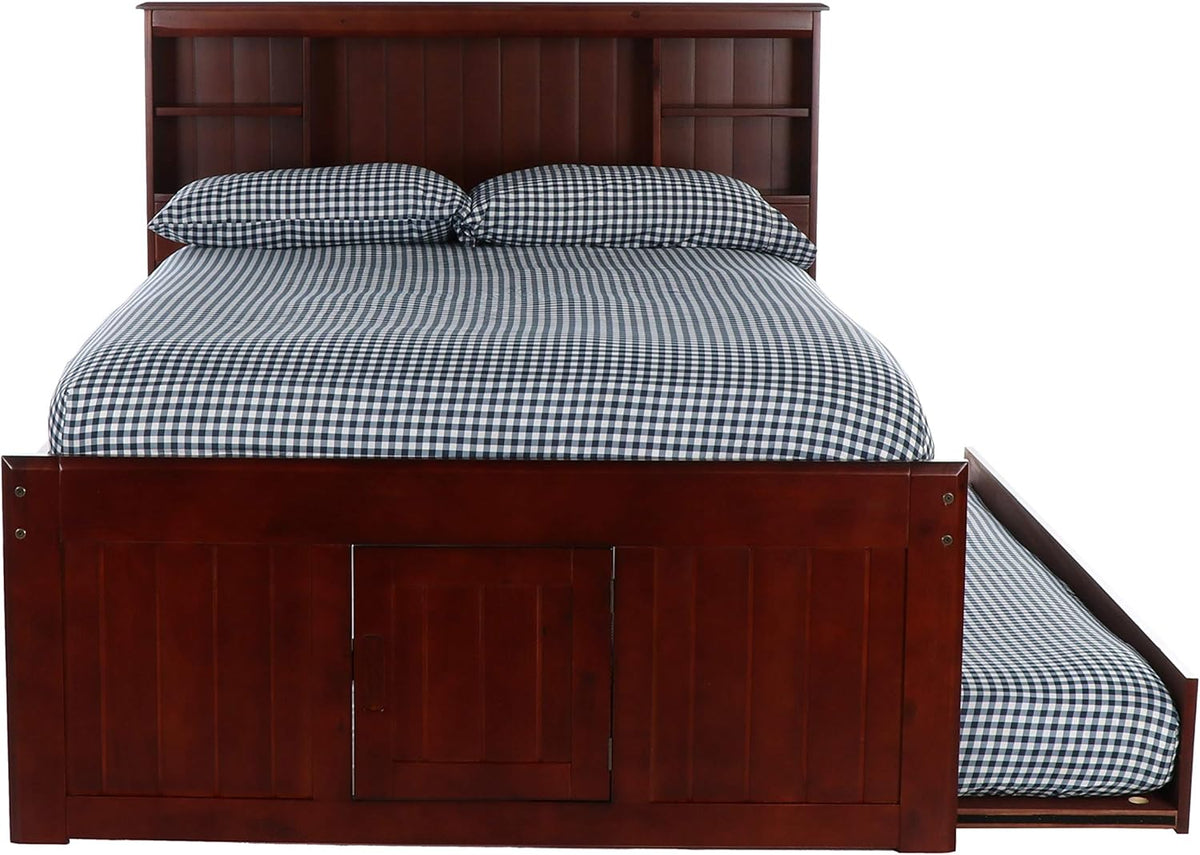 Full Captain's Bed in Merlot Z30007