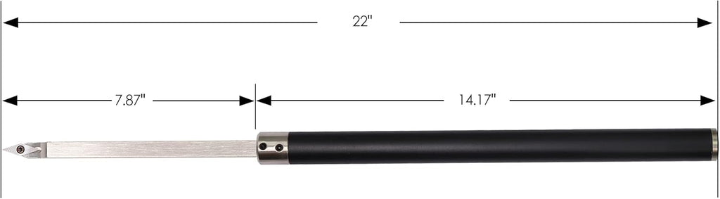 Carbide Tipped Wood Turning Tools Set with Aluminum Alloy Grip Handle F692274