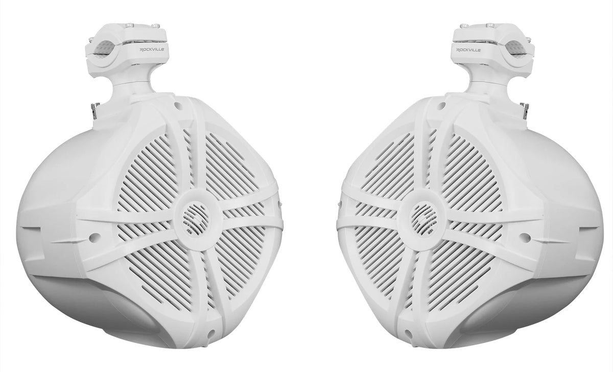 8" Wakeboard Marine Speakers with 4 Channel Amplifier and Amp Kit W787
