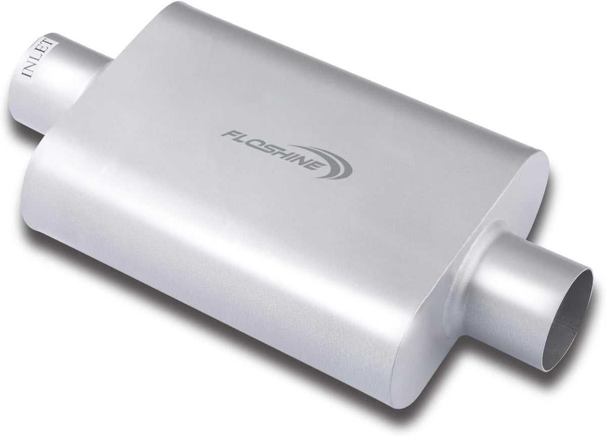 Dual Chamber 3 inch inlet/3 inch outlet Performance Automotive Muffler Exhaust Pack of 2 Y207