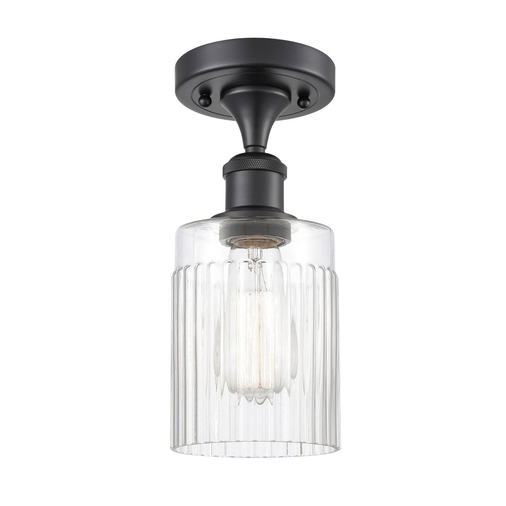 Matte Black Semi-Flush Mount Light U78243