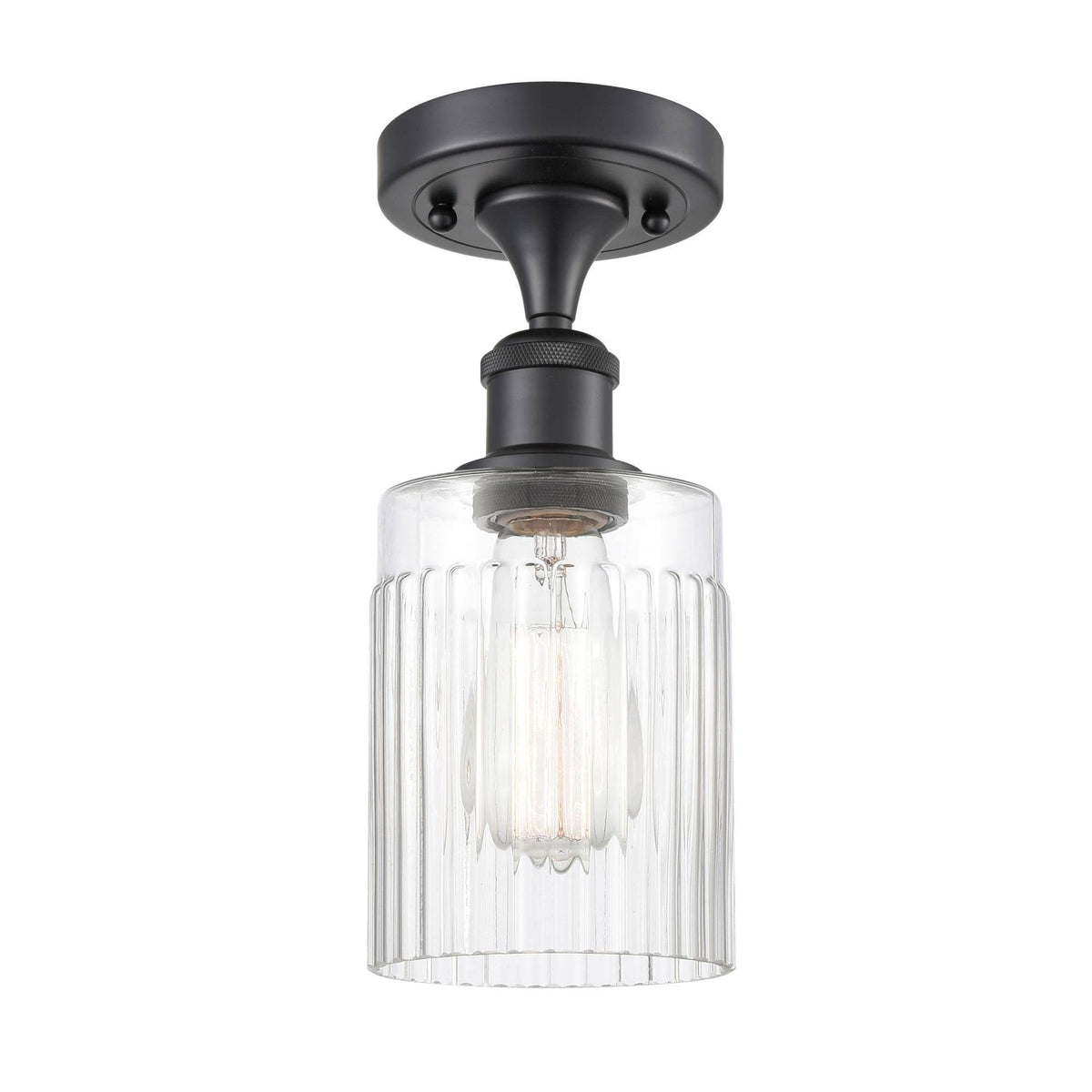 Matte Black Semi-Flush Mount Light U78243