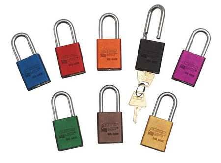 Yellow Lockout Padlock, 1-7/8x22h, pk6 A1681