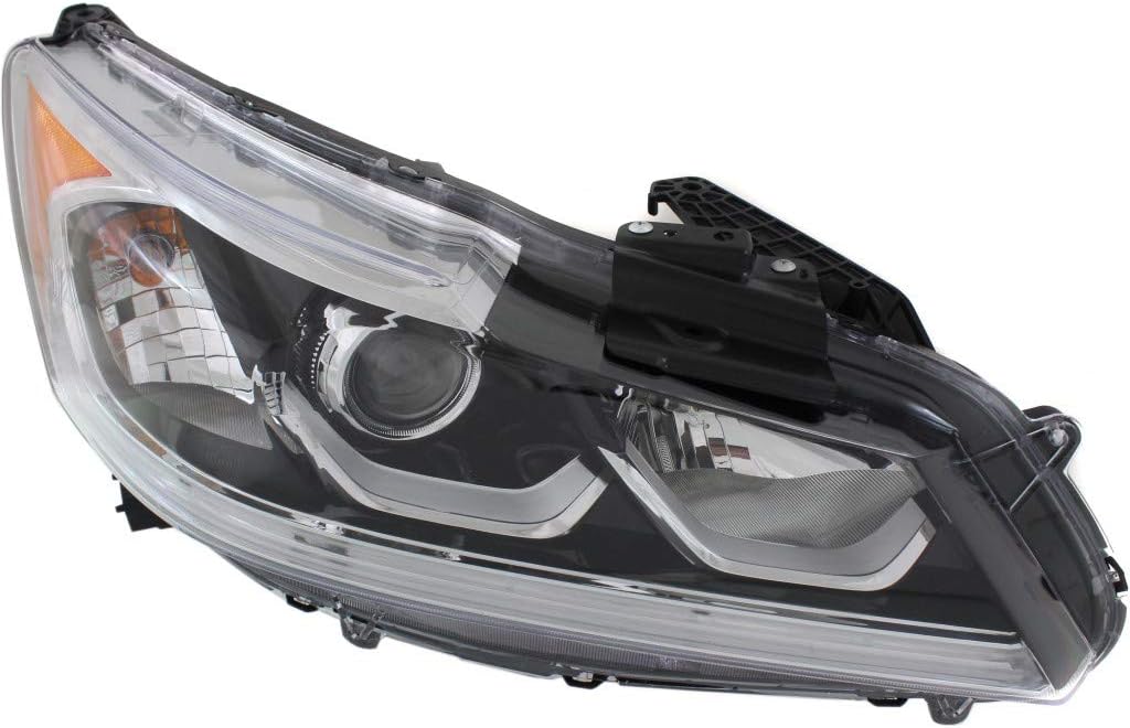Headlight Assembly for Honda Accord 2016 2017 Passenger Side with Bulbs H893