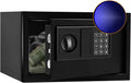 Black Steel Security Safe Box with Sensor Light, 0.8 Cubic Feet D470