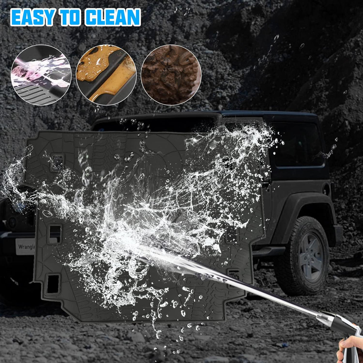 Black All-Weather Trunk Cargo Mat A984788