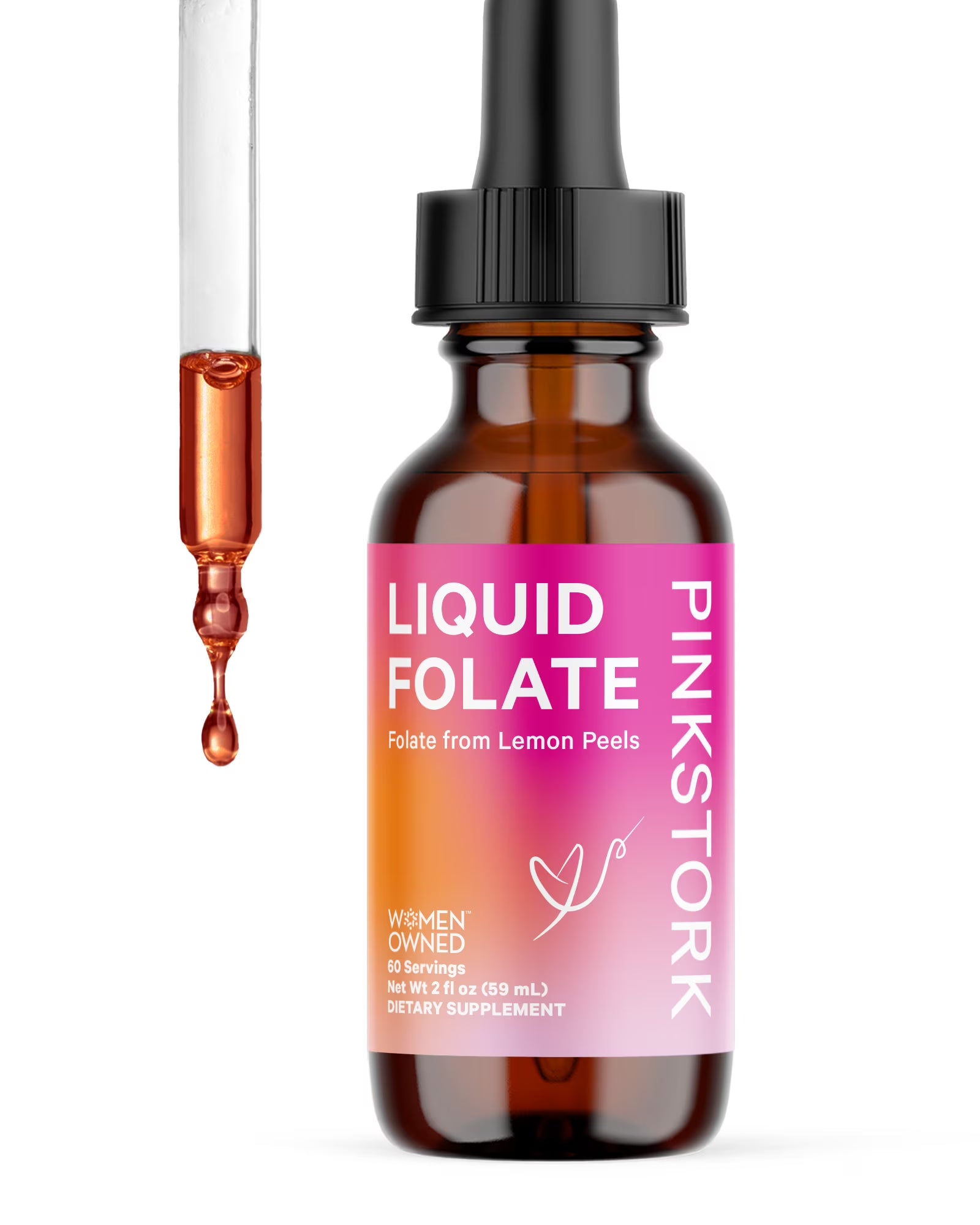 Liquid Folate Vitamin B9 with Vitamin C, 2 oz X501