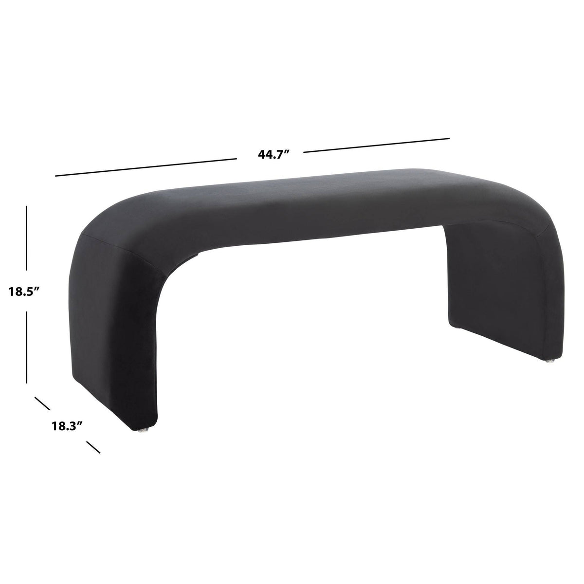 Black Accent Bench D6764