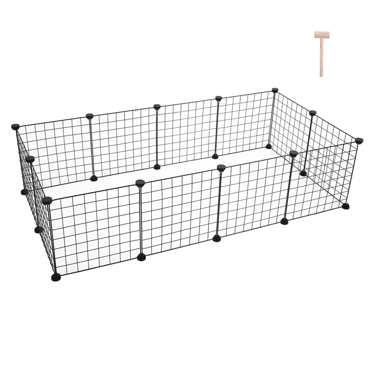 12 Pieces Small Animal Cage Indoor Portable Metal Wire Yard Fence N810895