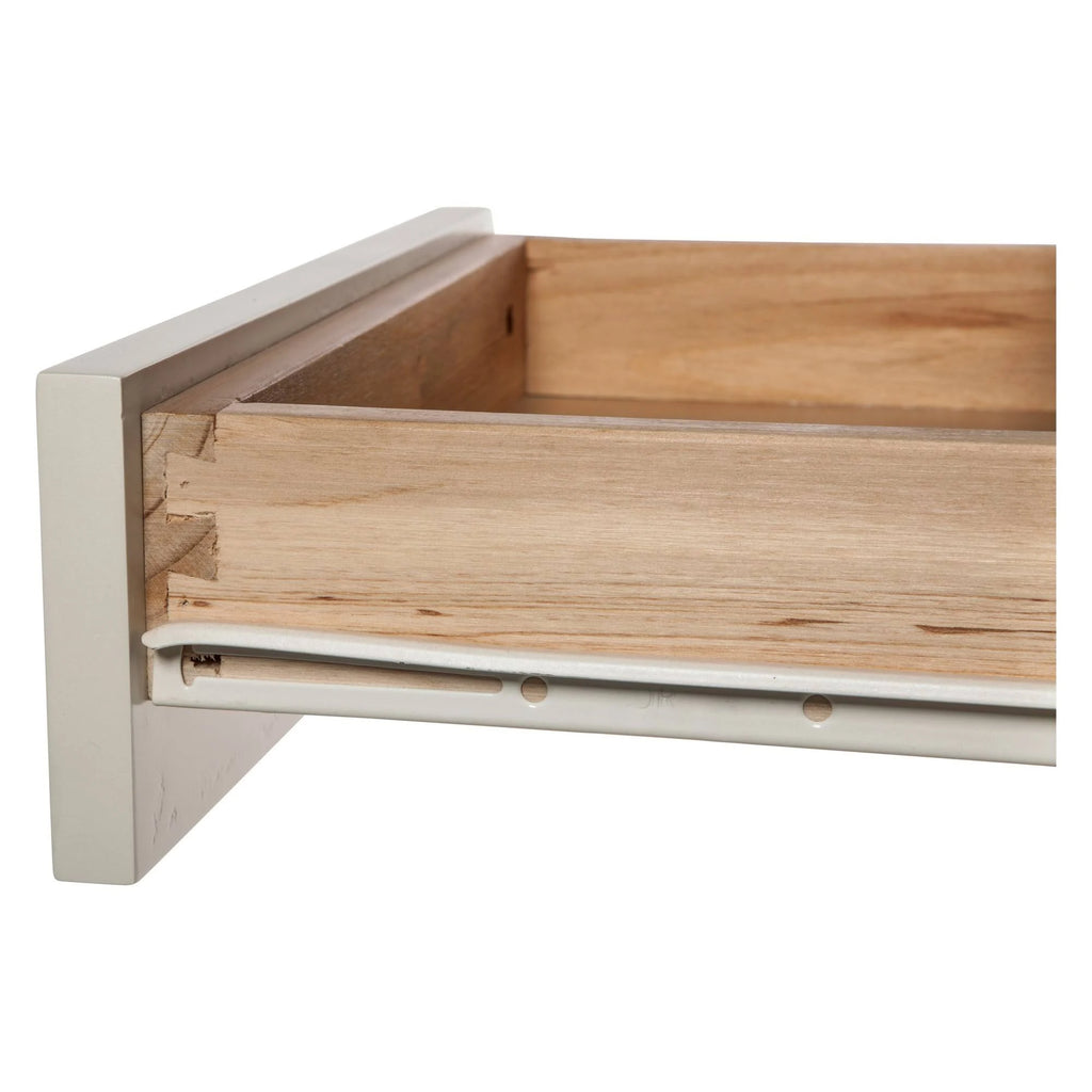 Ivory End Table with Natural Wood Top G9620