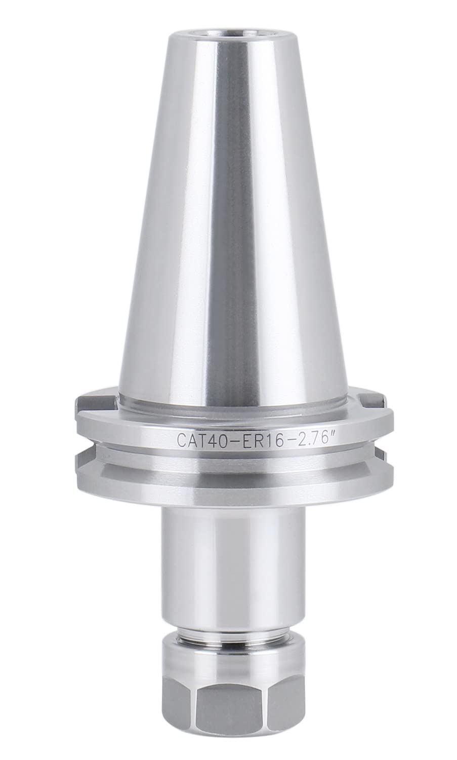 Cat40 V-Flange Collet Chuck for Er16 Collets, Draw Bar Thread 5/8-11'', 2.76'' Projection Length S990