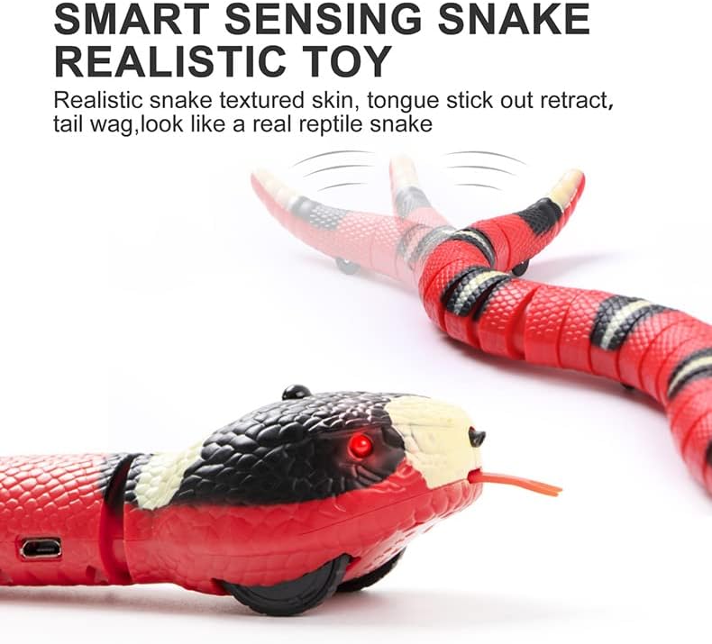 Red 40cm Remote Control Snake Cat Toy I203938
