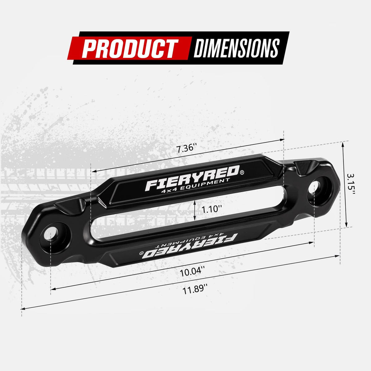 Black Aluminum Winch Hawse Fairlead with UV-Resistant Coating, Pack of 2 I864