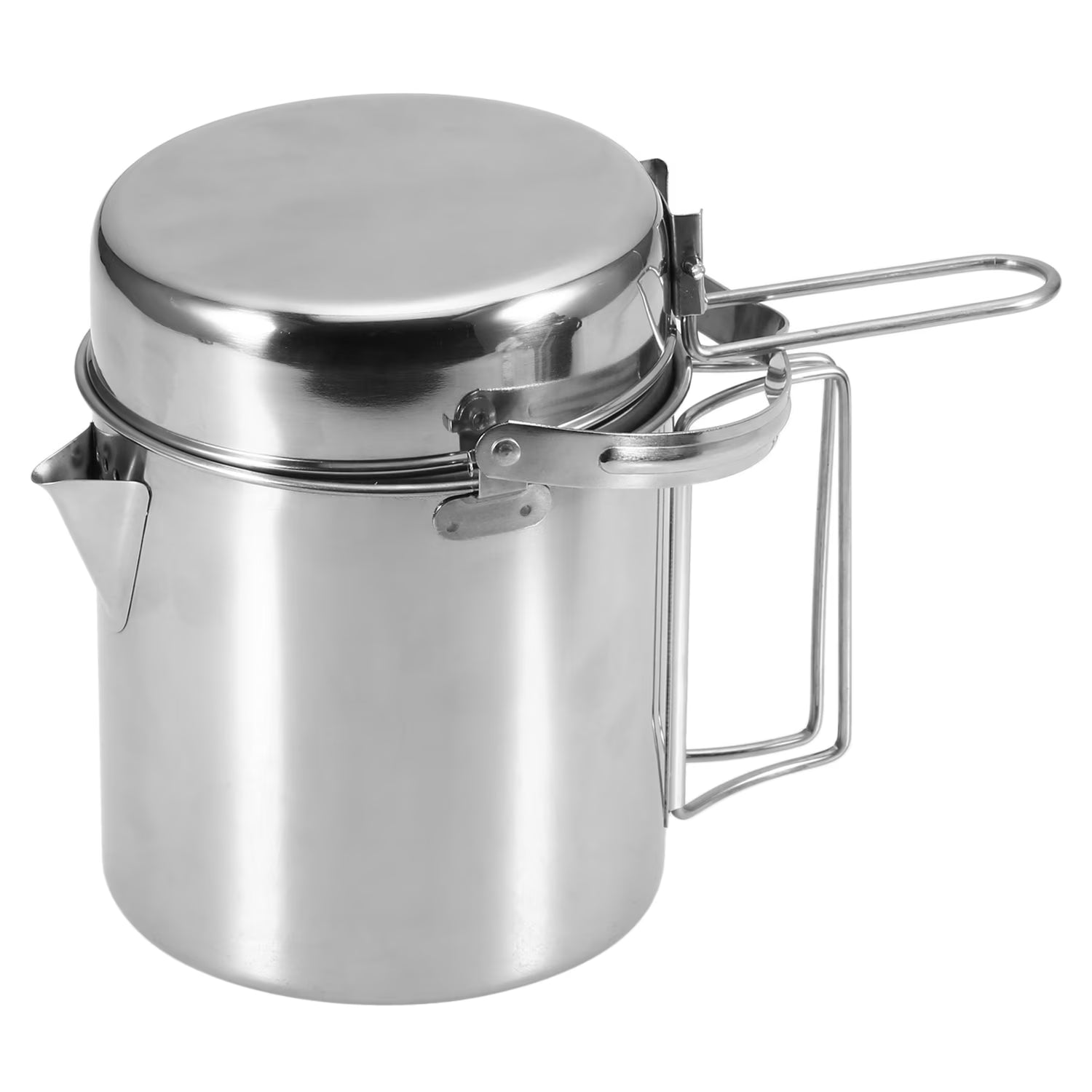 1L Stainless Steel Cooking Kettle with Foldable Handle M115916