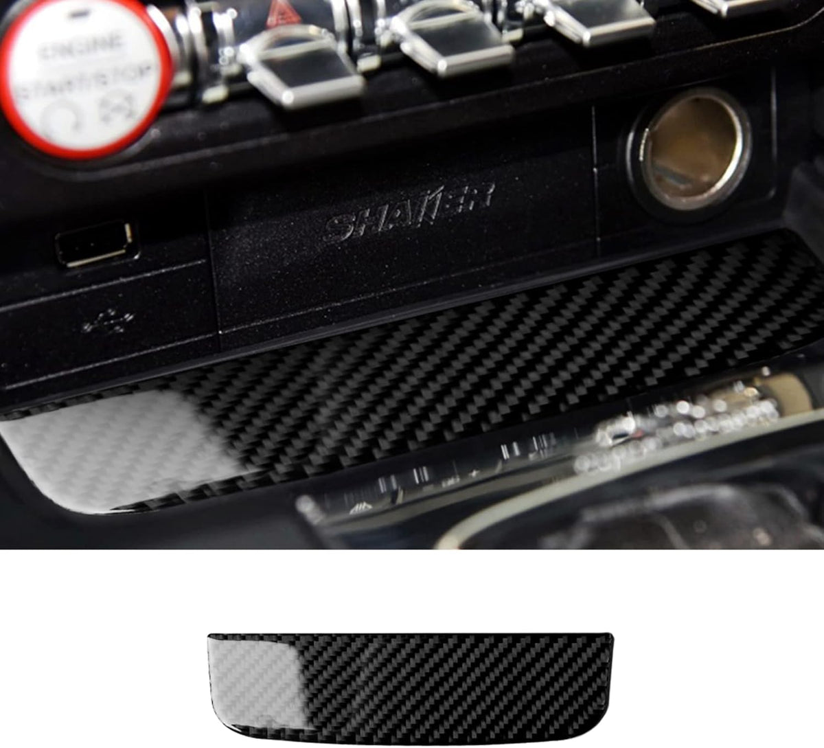 Carbon Fiber Central Control Sticker Interior Trim Accessories X382515