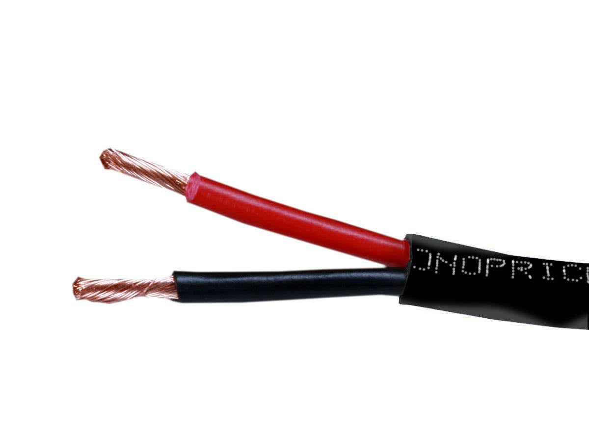 16AWG CL2 Rated 4-Conductor Speaker Wire, 250 Feet, Black, Oxygen-Free Bare Copper I7723