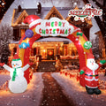 Christmas Inflatable Arch with Santa Claus And Snowman S349045