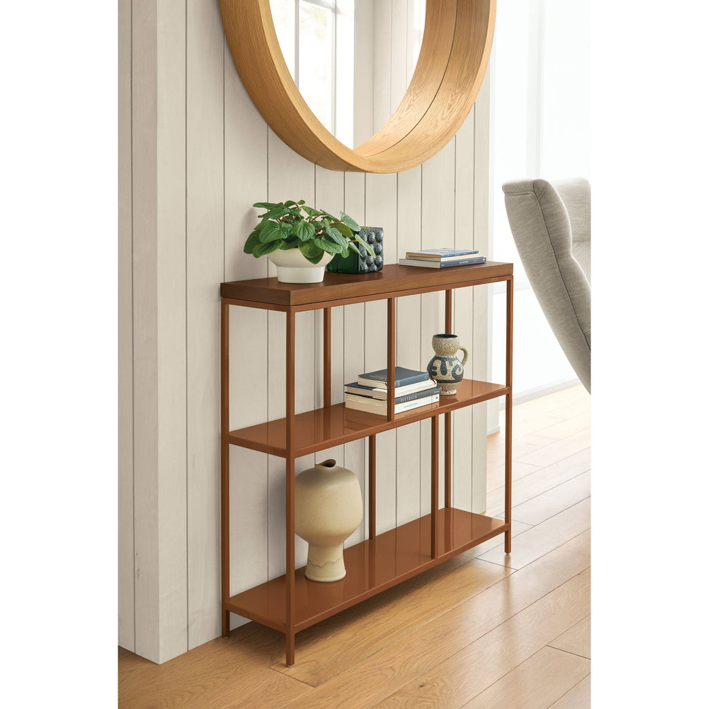 Modern Bowen Console Table with Clear Tempered Glass Top F1012
