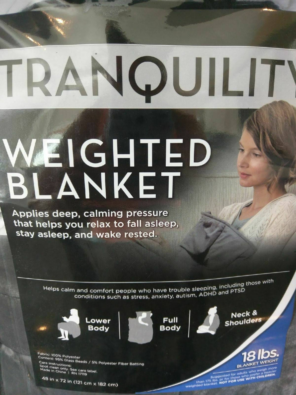 18 lbs Weighted Blanket with Washable Cover P87404