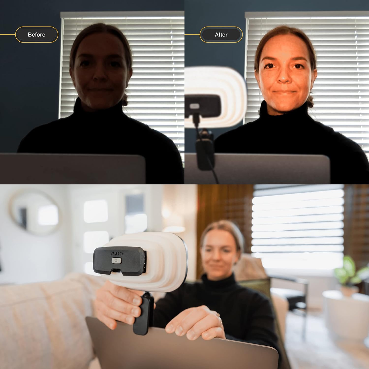 Portable USB Video Conference Light with 4 Soft Light Levels J712