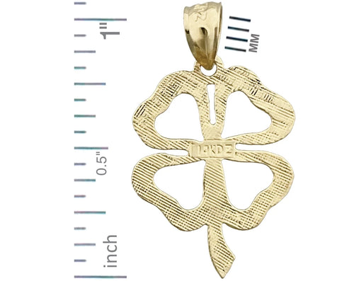 14K Gold Four Leaf Clover Charm P924637