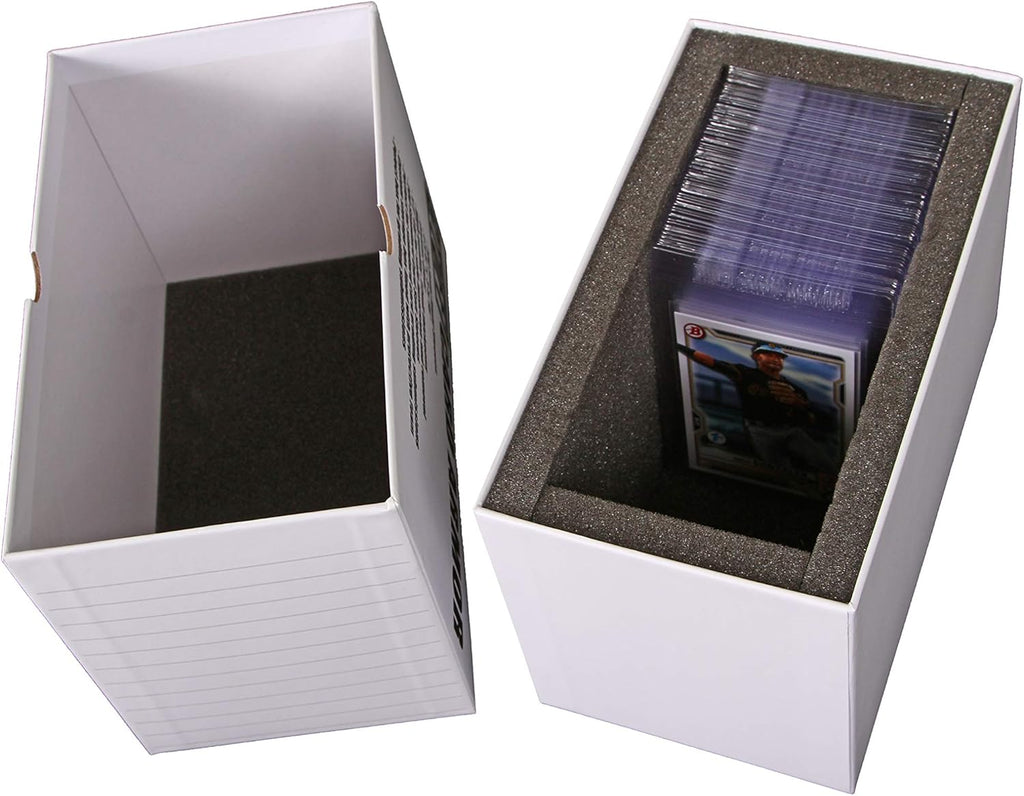 Semi Rigid Card Sleeves and Soft Sleeves with Foam Lined Heavy Duty Submission Box R90868
