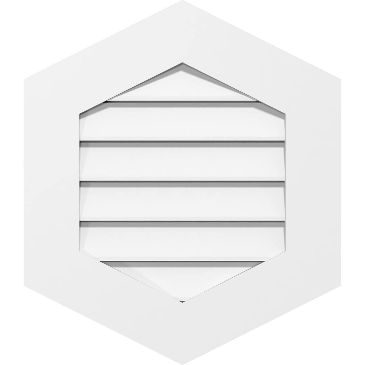 24x22W x 24x22H Vertical Peaked Surface Mount PVC Gable Vent D97231