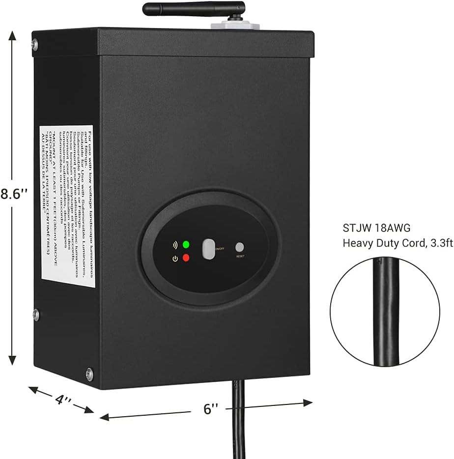 200W Smart Wi-Fi Low Voltage Transformer M302302