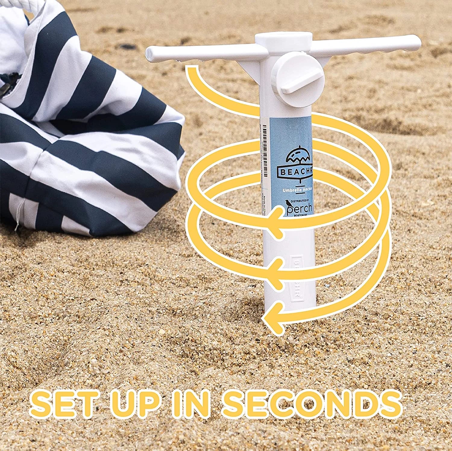 White Screw 15 in Beach Umbrella Sand Anchor C85106