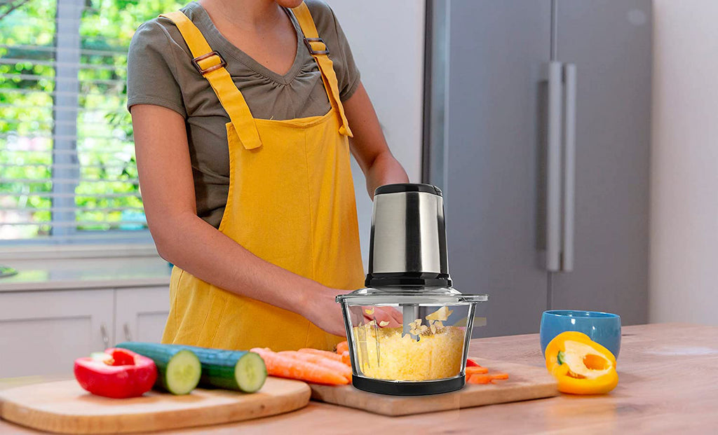 Stainless Steel Food Processor with Glass Bowl P81981