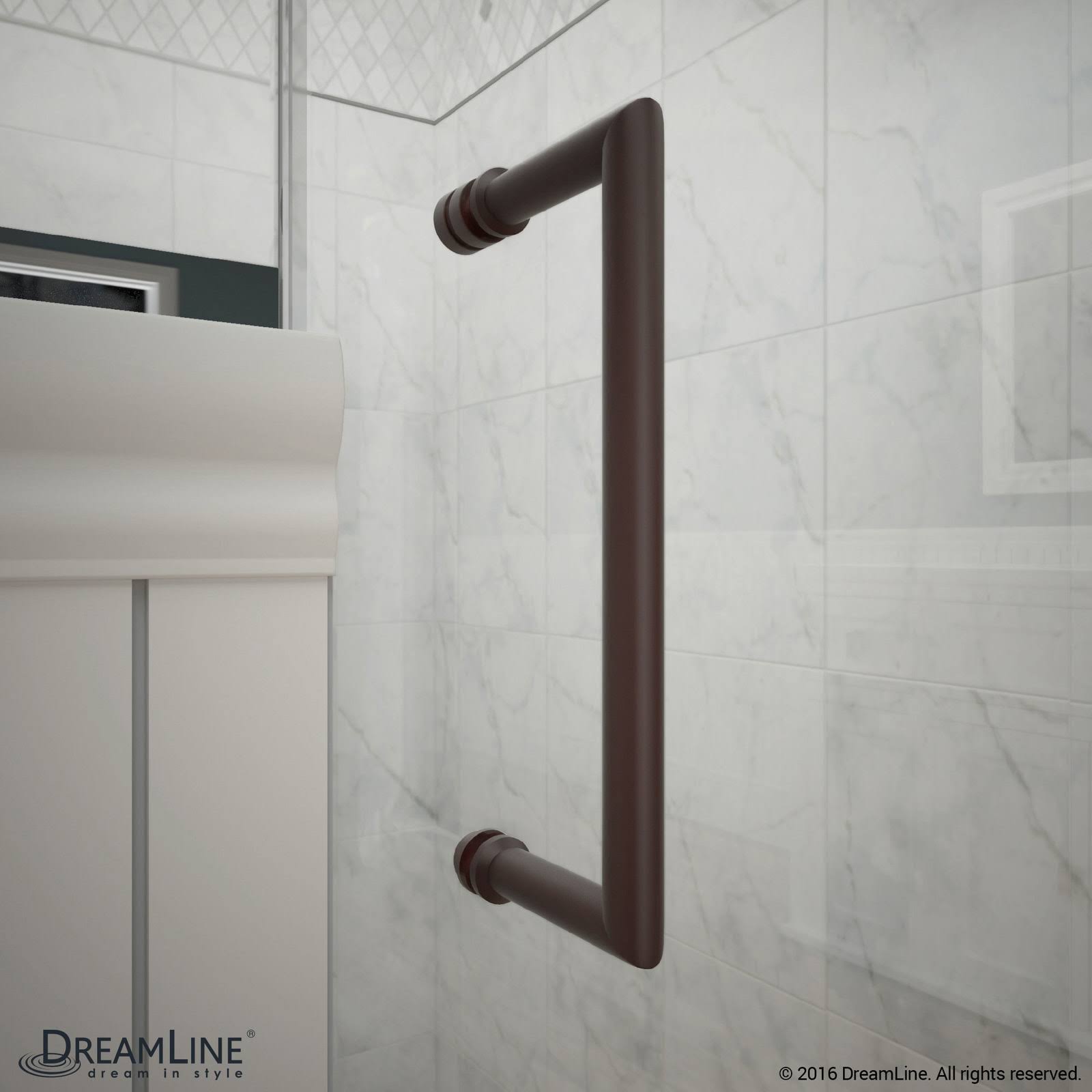 Hinged Shower Door, Oil Rubbed Bronze Finish Hardware H48848
