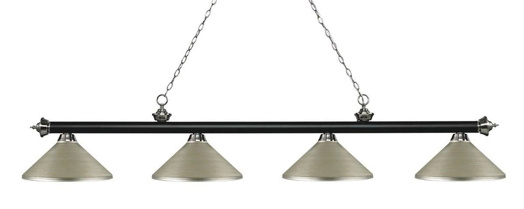 Brushed Nickel 4 Light Billiard Light C624