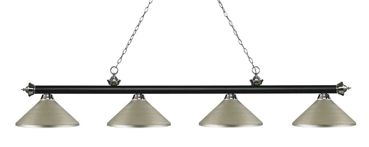 Brushed Nickel 4 Light Billiard Light C624