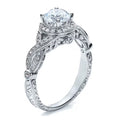 Rose Gold Halo Diamond Engagement Ring K170737