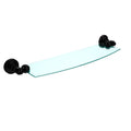 Matte Black 18 inch Glass Shelf B726325