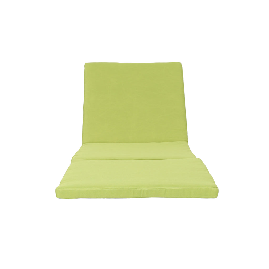 Green Water Resistant Fabric Chaise Lounge Cushion B1595