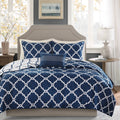 Navy Reversible Coverlet Set King Cal King V284