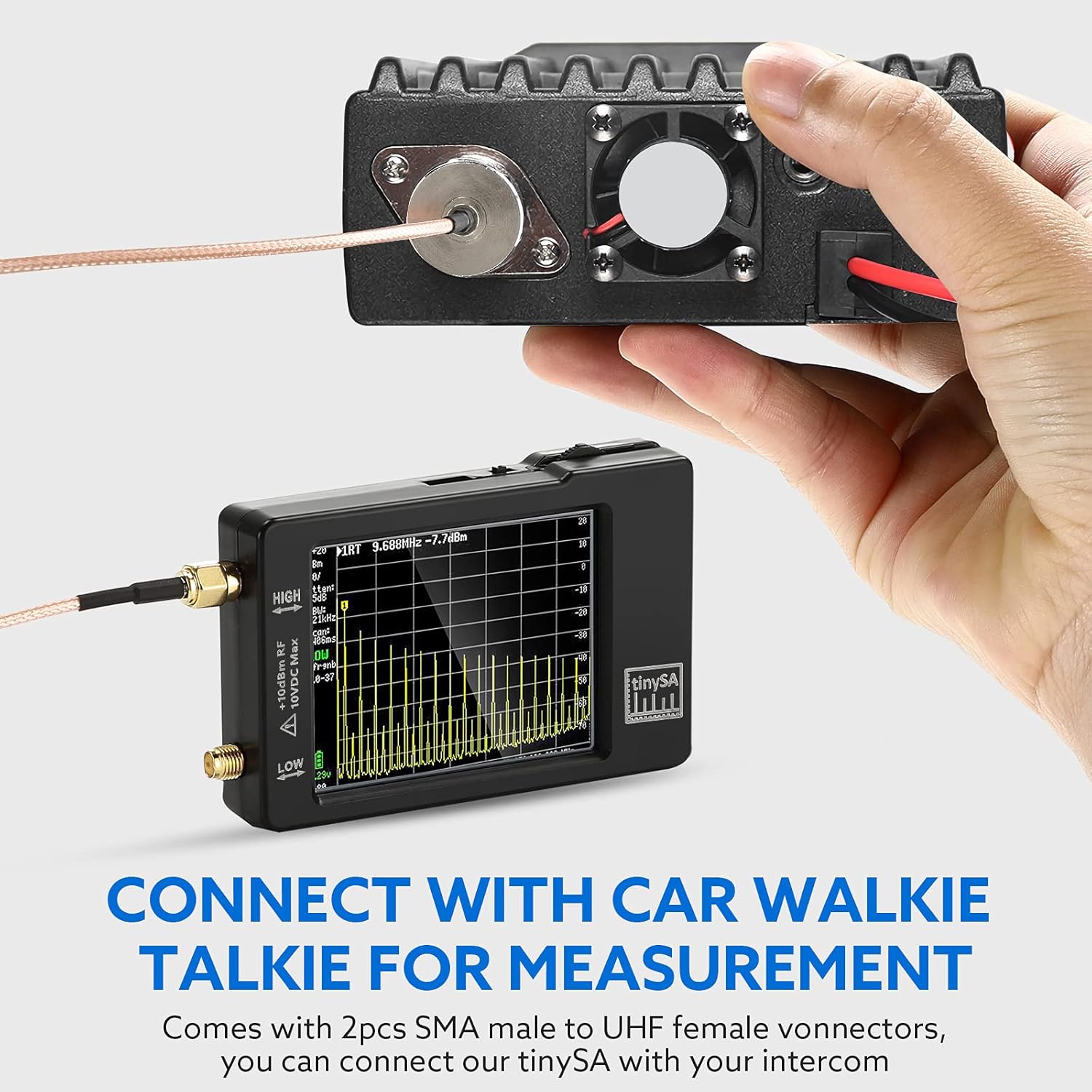 Portable Spectrum Analyzer 100kHz to 960MHz with Touchscreen C876
