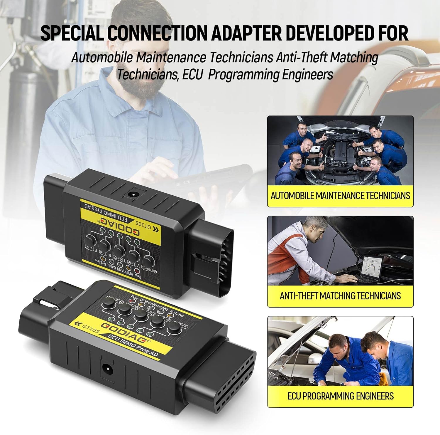 ECU IMMO Prog Adapter OBDII Break Out Box ECU Connector Pack of 2 K565727