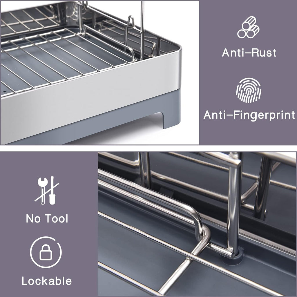 2-Tier Dish Drying Rack with Drainboard K61375