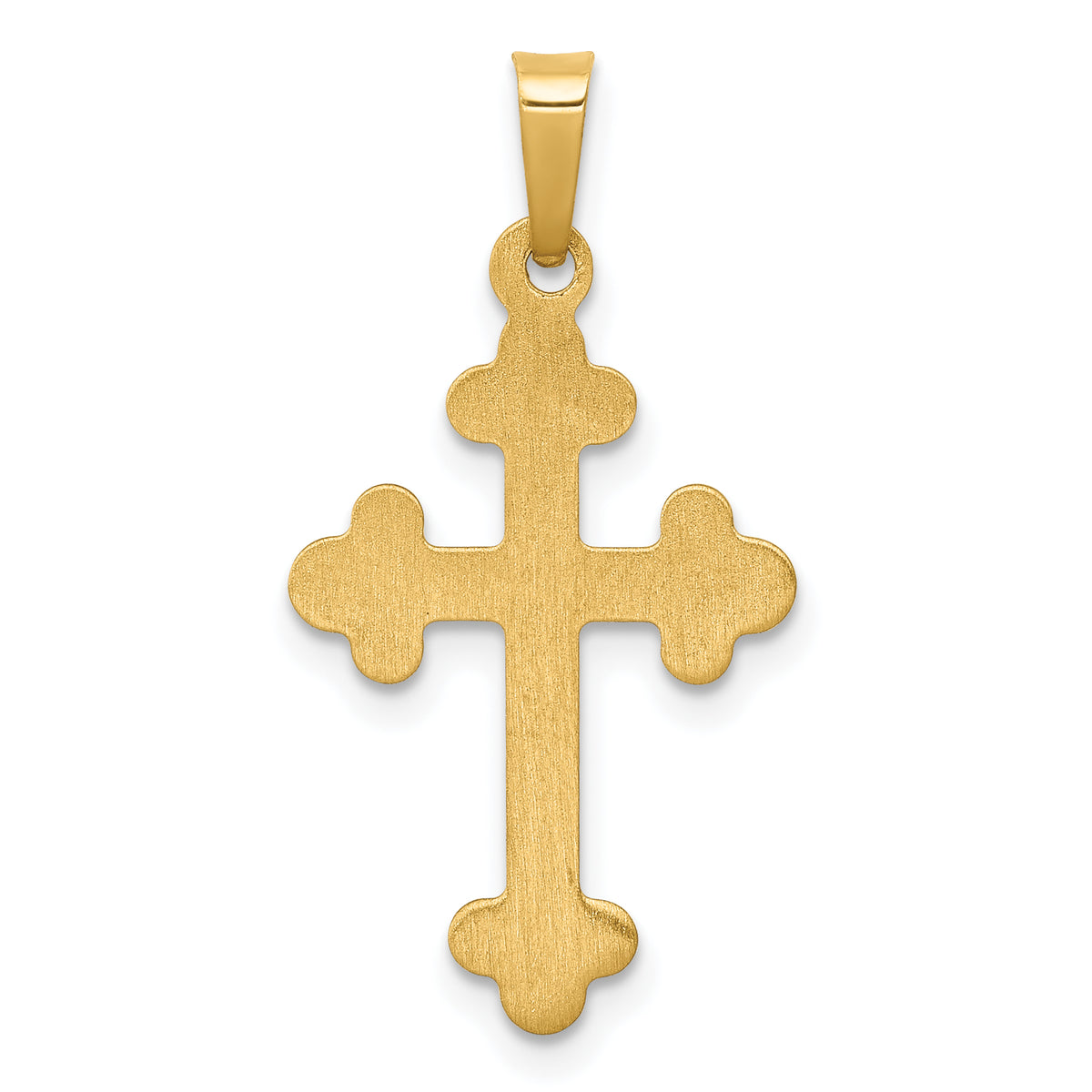 14K Yellow Gold Polished Cross Pendant Charm G81204