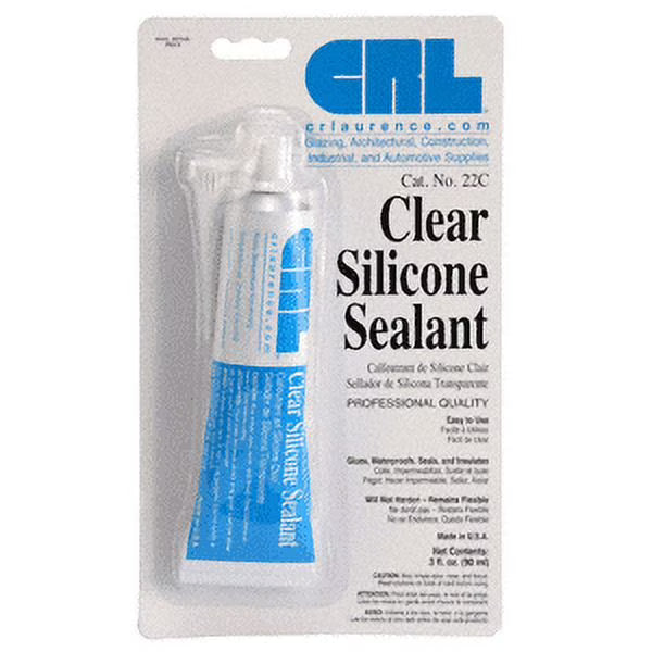 Clear Silicone Sealant 3 Fluid Ounce Squeeze Tube D734551